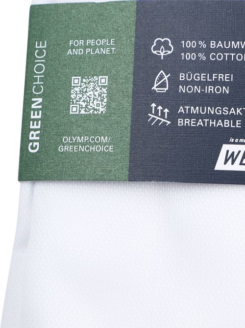 Koszula OLYMP Luxor z kontrastowymi guzikami w kolorze białym Product / Detail