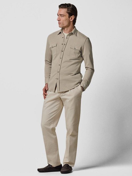Koszula overshirt Profuomo Western w kolorze beżowym Model / Voorkant