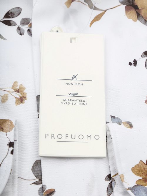 Koszula Profuomo z twillu w białe kwiaty Product / Detail