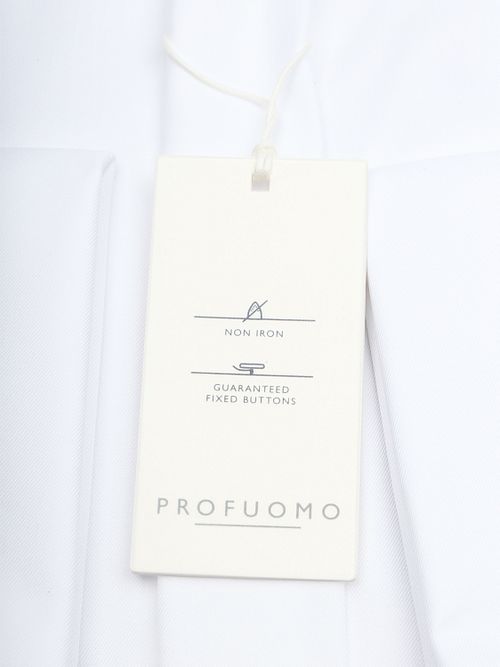 Koszula smokingowa Profuomo slim fit z podwójnym mankietem w kolorze białym Product / Detail