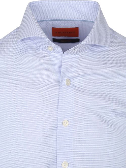 Koszula Suitable Jacquard Luxe slim fit w kolorze błękitnym Product / Detail