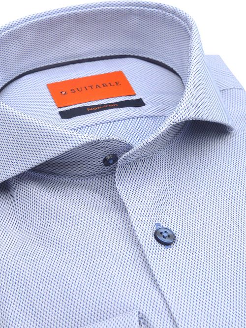 Koszula Suitable Jacquard Luxe slim fit w kolorze niebieskim Product / Detail