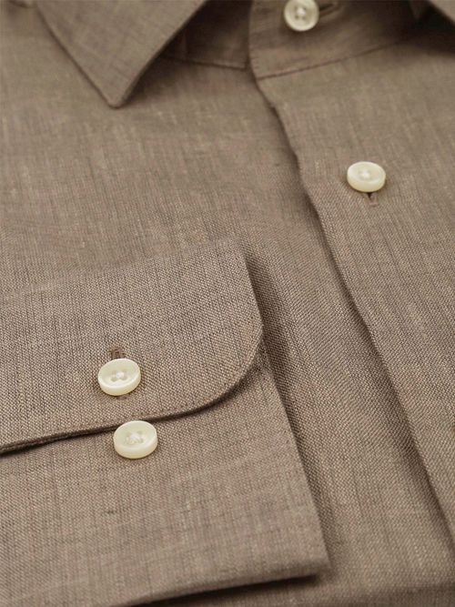 Koszula Suitable z lnu w kolorze taupe Product / Detail
