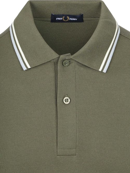 Koszulka polo Fred Perry Twin Tipped M3600 w kolorze zielonym 87B Product / Detail