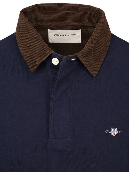 Koszulka polo GANT Rugger Shield Corduroy granatowa Product / Detail