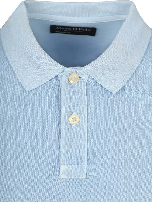 Koszulka polo Marc O'Polo z piqué w kolorze przygaszonego błękitu Product / Detail