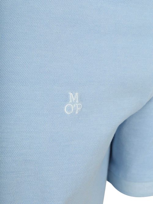 Koszulka polo Marc O'Polo z piqué w kolorze przygaszonego błękitu Product / Detail
