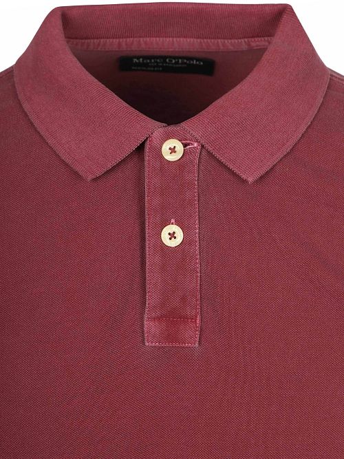 Koszulka polo Marc O'Polo z tkaniny piqué w kolorze czerwonym acai Product / Detail