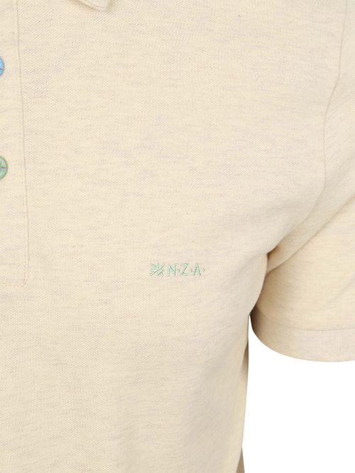 Koszulka polo NZA Hawera Melange Ecru z bawełny organicznej Product / Detail
