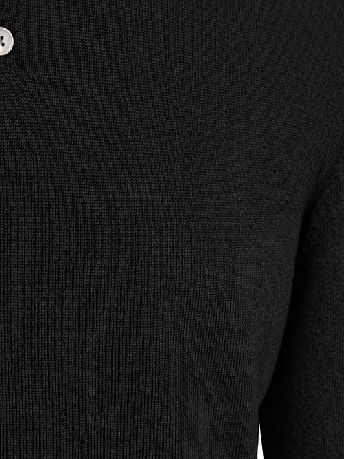 Koszulka polo OLYMP z długim rękawem z wełny, czarna Product / Detail