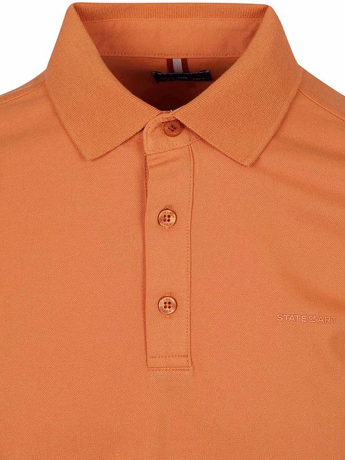 Koszulka polo piqué State of Art w kolorze mango Product / Detail