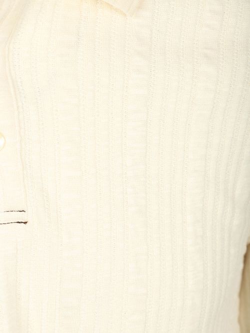 Koszulka polo Scotch & Soda o strukturalnym splocie w kolorze ecru Product / Detail