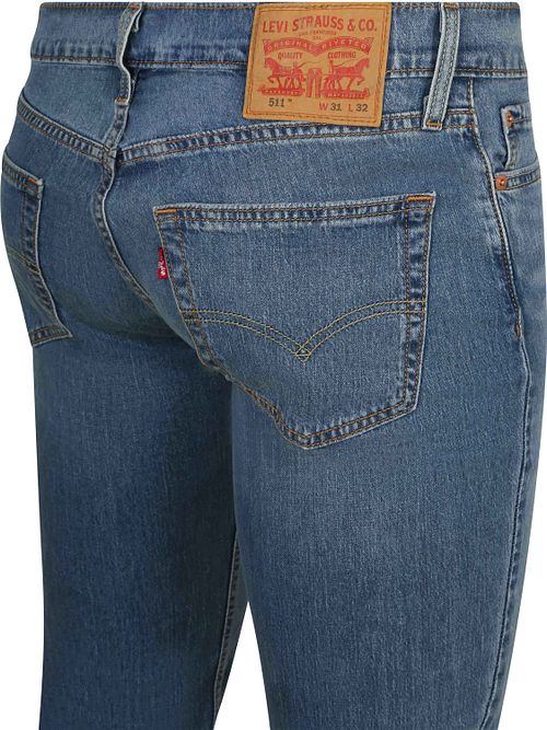 Levi's 511 Denim Jeans Mid Blå Product / Achterkant