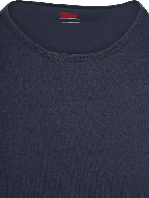 Levi's T-shirt Solid Crew Navy Grijs 2Pack Product / Detail
