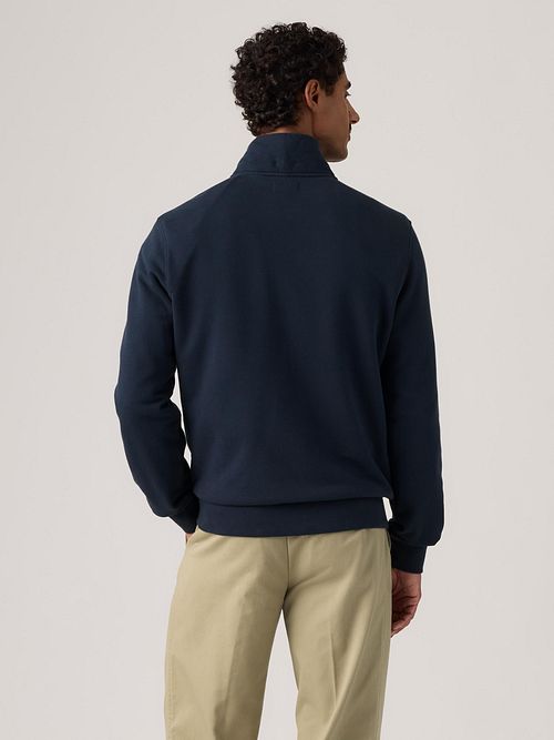 Levi's Sweat Half Zip Navy Model / Achterkant