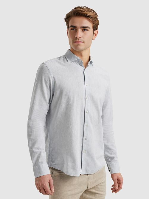 Vanguard Hemd Linnen Blend Lichtblauw Model / Voorkant