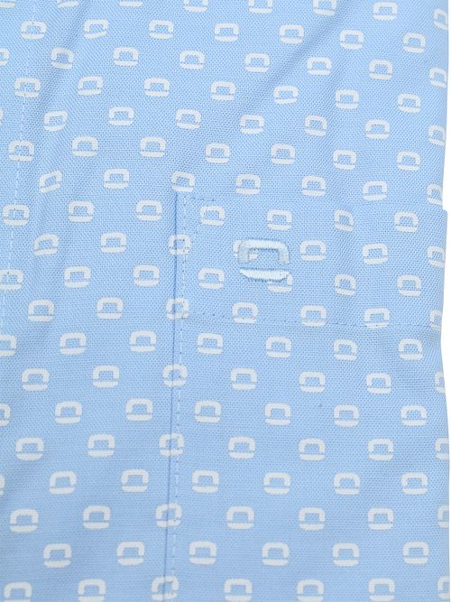Olymp Luxor Overhemd Print Logo Blauw Product / Detail