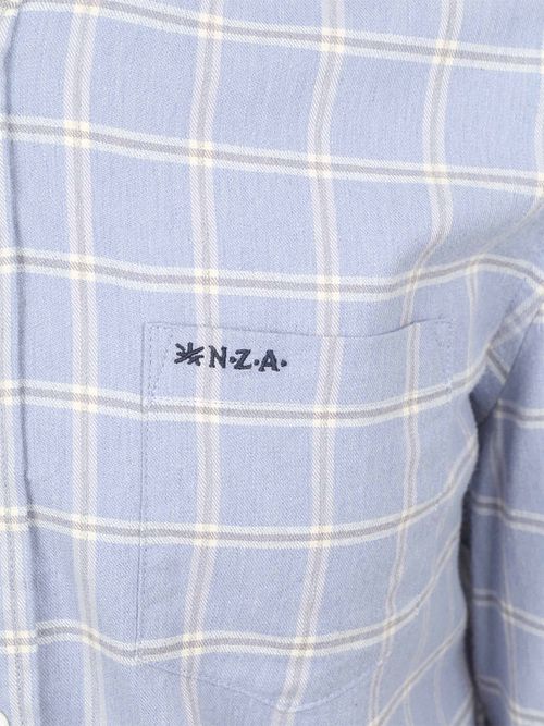 NZA Shirt Armando Flanel Ruit Blauw Product / Detail