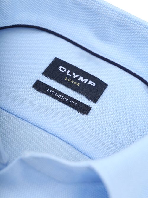 Olymp Luxor Short Sleeve Overhemd Structure Lichtblauw Product / Detail