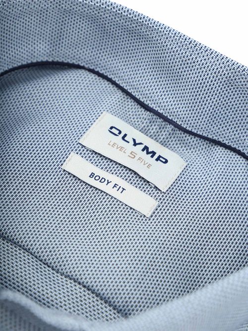 OLYMP Level Five Overhemd Extra Lange Mouwen Structure Blauw Product / Detail