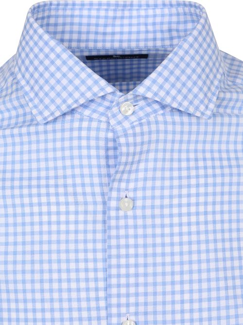 Steppin' Out Overhemd Oxford Ruit Lichtblauw Product / Detail