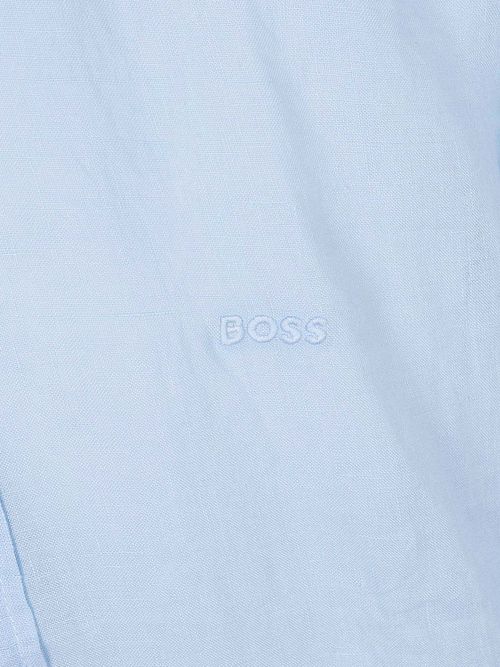 BOSS Relegant Overhemd Linnen Lichtblauw Product / Detail