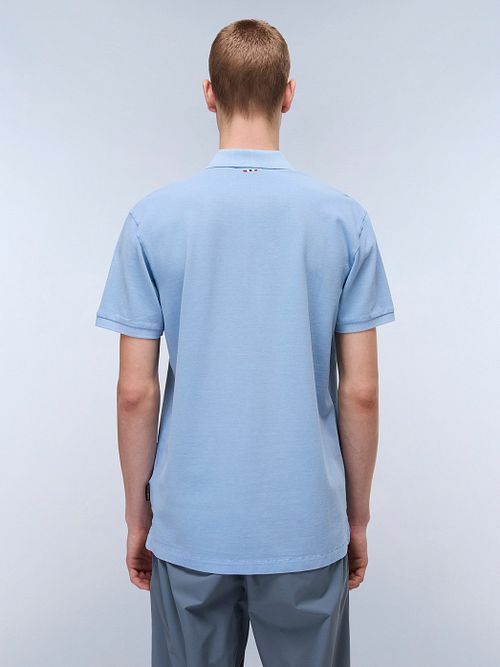 Napapijri Polo Elbas Chambray Blauw Model / Achterkant