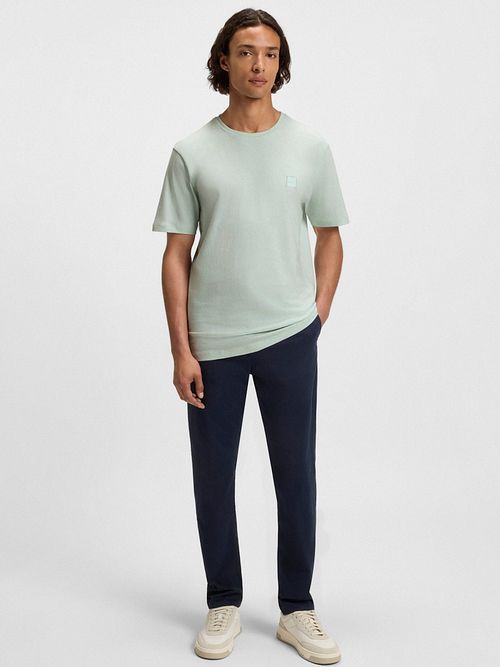 BOSS T-shirt Tales Lichtblauw Model / Voorkant