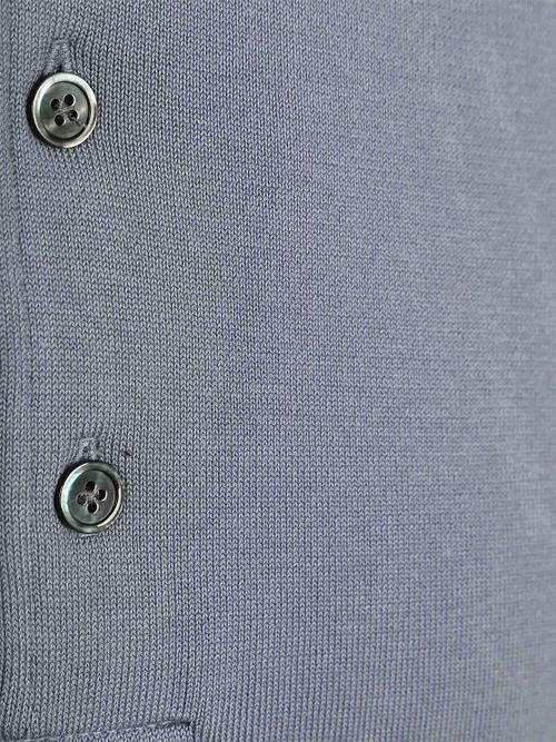 Profuomo Longsleeve Poloshirt Luxury Basic Blauw
