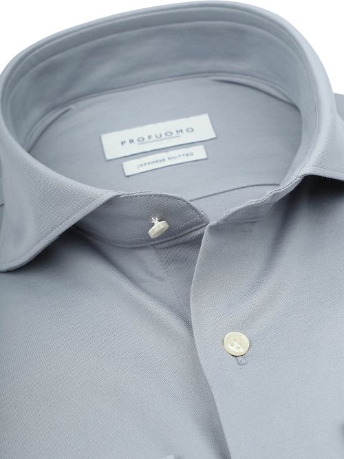 Profuomo Japanese Knitted Shirt Light Blue Product / Detail
