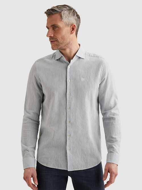 Vanguard Shirt Linen Blend Light Blue Model / Voorkant