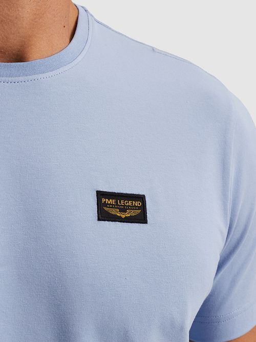 PME Legend American Classic T-Shirt Hydrangea Blue Model / Detail