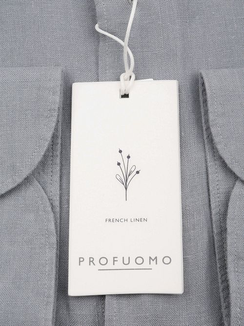 Lniana koszula Profuomo w kolorze niebieskim Product / Detail