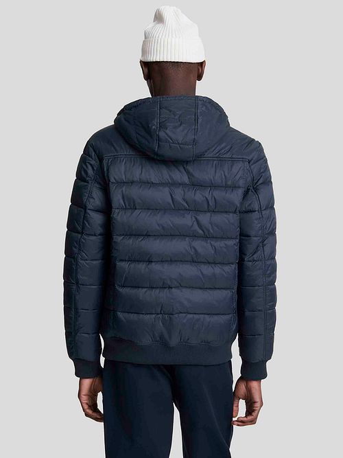 Lyle & Scott Baffle Jas Navy Model / Achterkant