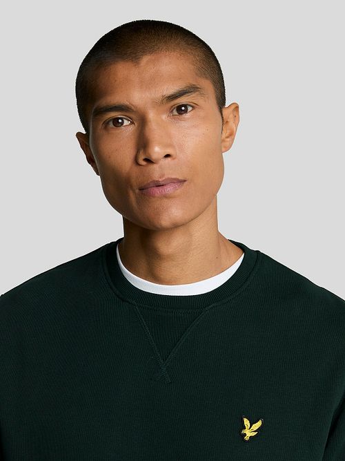 Maglione Lyle & Scott verde scuro Model / Detail