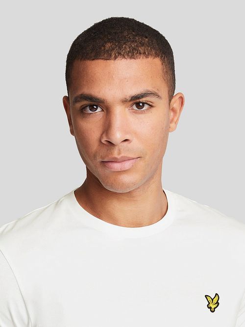 Lyle and Scott T-shirt Blanc Model / Detail