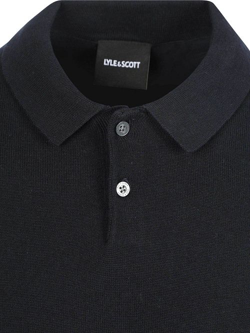 Lyle & Scott Strikket Polo Marineblå Product / Detail