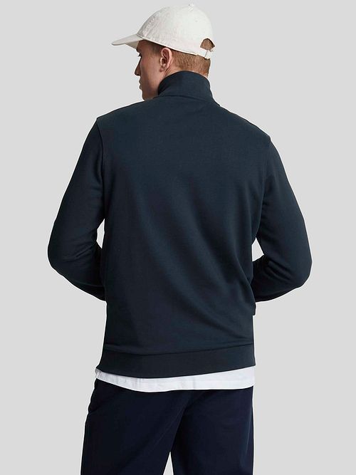 Lyle & Scott Sweat Half Zip Pull Navy Model / Achterkant