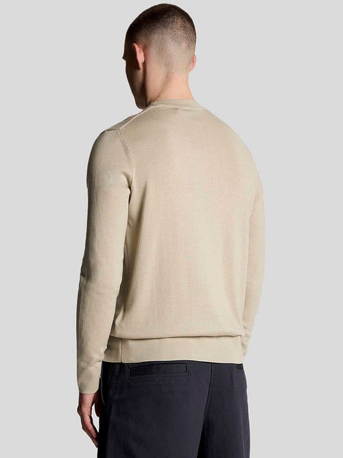 Lyle & Scott Tonal Jersey Greige Model / Achterkant