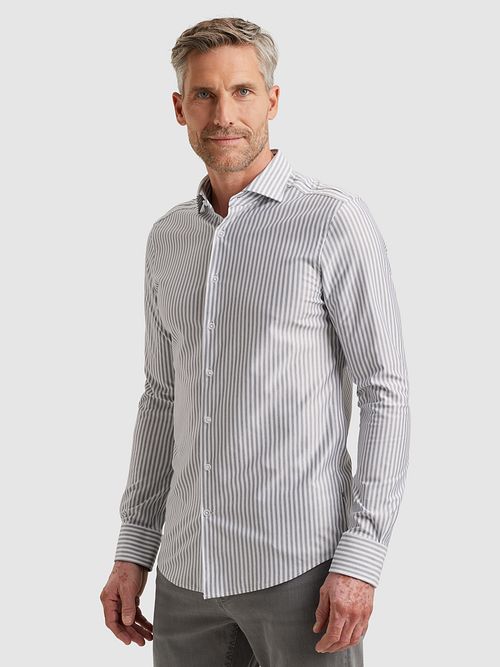 Vanguard Skjorte Elevated Knit Stribe Blå Model / Voorkant