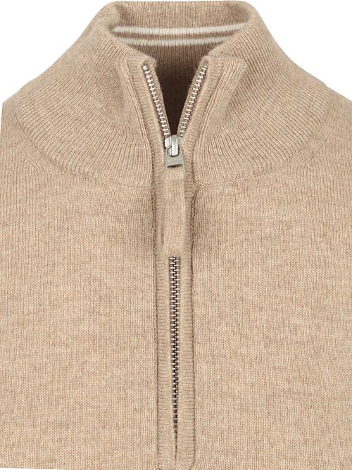 Maglia in lana GANT half-zip con logo beige Product / Detail