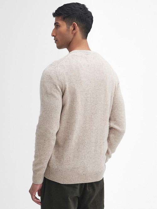 Maglione Barbour in lana d’agnello beige Model / Achterkant