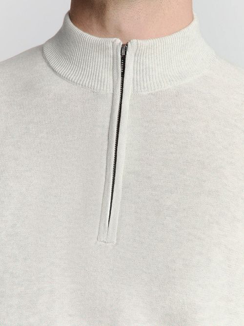 Maglione Half Zip No Excess Kit Mélange Model / Detail