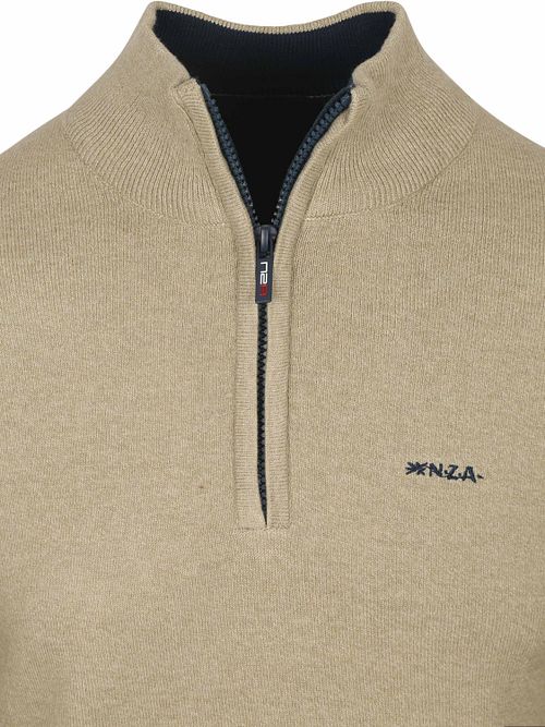 Maglione half zip NZA Christopher mélange beige caldo Product / Detail
