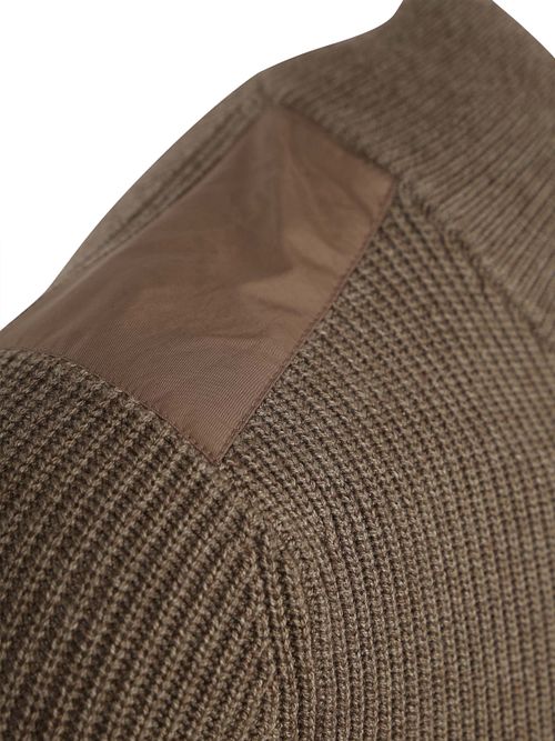 Maglione Half Zip Suitable con patch taupe Product / Detail