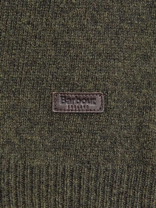 Maglione in lana Barbour con patch verde Model / Detail
