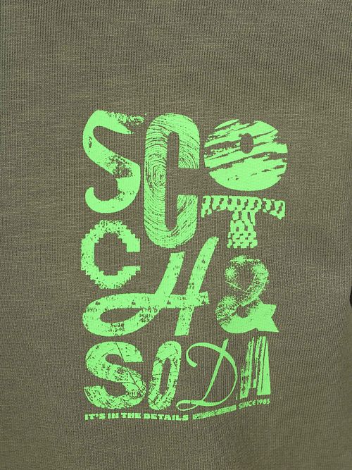 Maglione Scotch and Soda con logo verde oliva Product / Detail