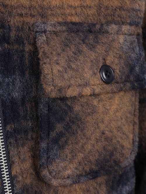 Barbour International Overshirt Oswald Navy Camel