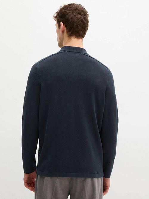 Marc O'Polo Longsleeve Polo Marine Model / Achterkant