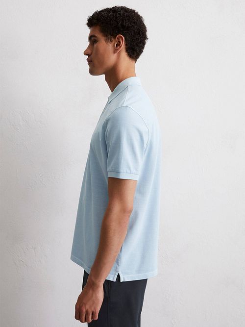 Marc O'Polo Poloshirt i en fortryllende stjernehimmelblå nuance Model / Zijkant